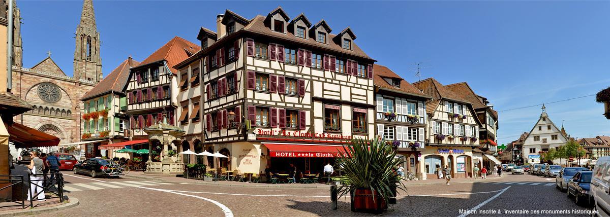Logis Hotel De La Cloche Obernai Exterior foto